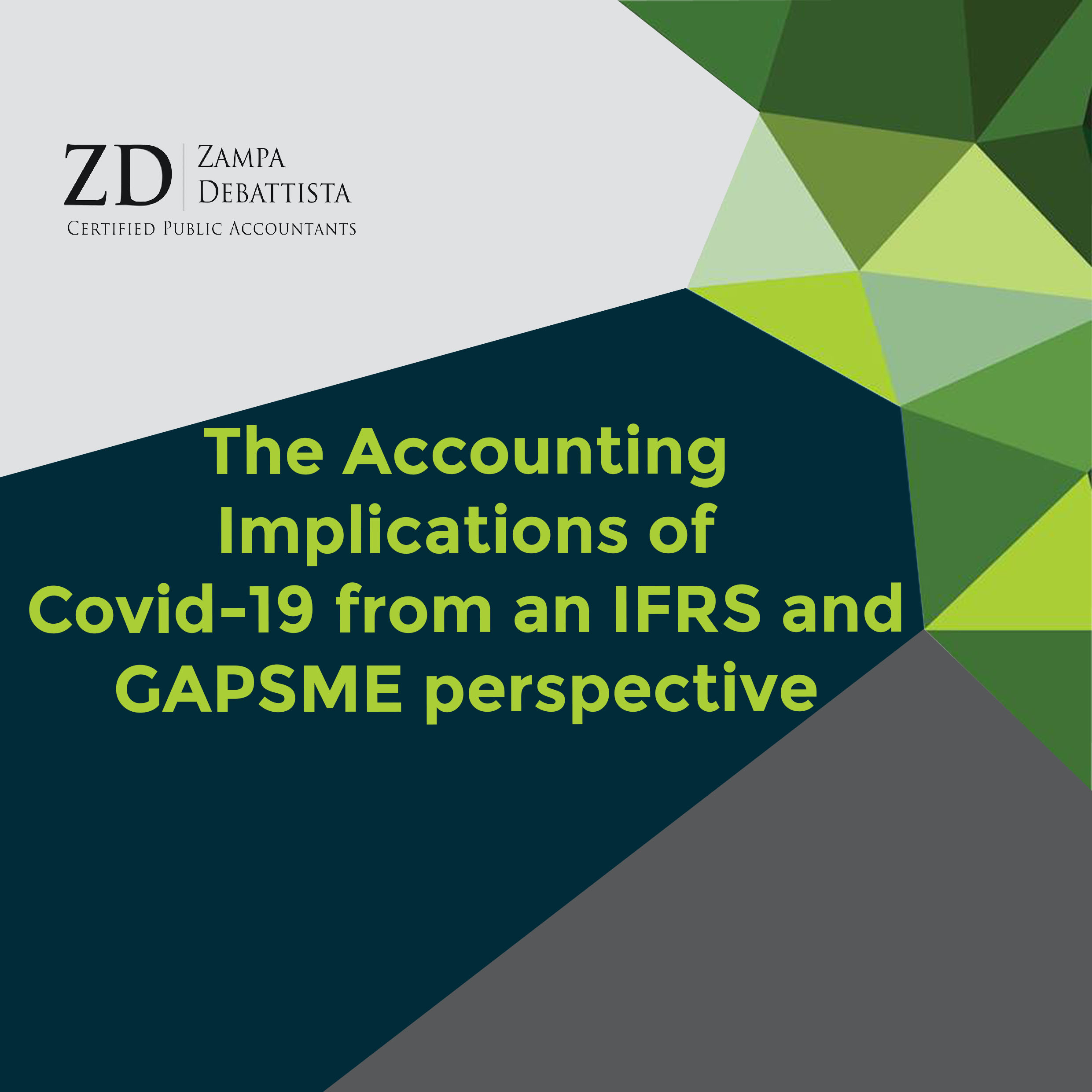 The Accounting Implications of Covid-19 from an IFRS and GAPSME perspective